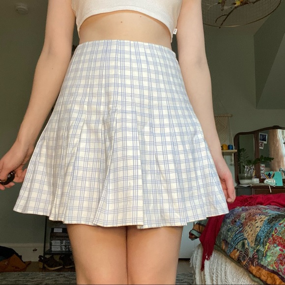 Brandy Melville Dresses & Skirts - Blue and white mini skirt